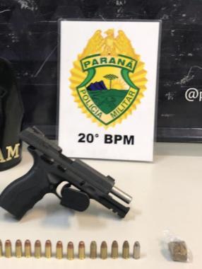 PM apreende pistola com homem no bairro Cachoeira, em Curitiba