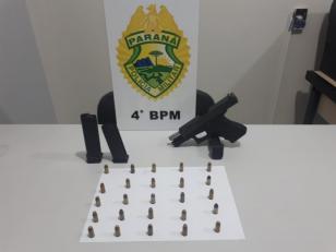 No Noroeste do estado, PM apreende arma de fogo e prende homem após agredir a própria mãe