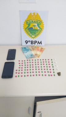 ROTAM aborda homem e apreende 94 comprimidos de ecstasy, cocaína e maconha em Paranaguá, no Litoral do estado 