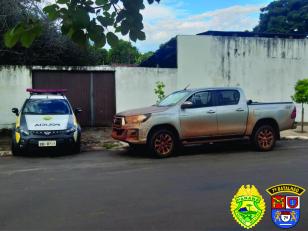 Em Rondon (PR), PM recupera caminhonete roubada horas antes em Paranavaí
