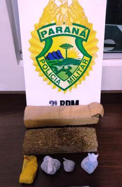 Em Pato Branco (PR), PM prende homem e apreende mais de um quilo de maconha