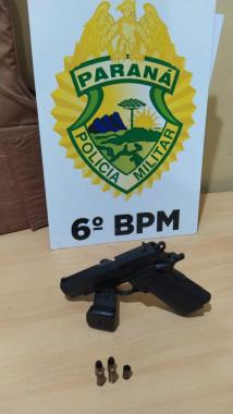 PM prende homem e apreende uma pistola após denúncia de disparo de arma de fogo em Cascavel (PR)