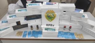 BPRv apreende 300 comprimidos de medicamentos contrabandeados do Paraguai no Noroeste do estado