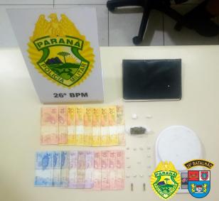 PM prende três homens e apreende porções de maconha, crack e cocaína nos Campos Gerais