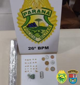 Polícia Militar encaminha duas pessoas por tráfico de drogas em Telêmaco Borba, nos Campos Gerais