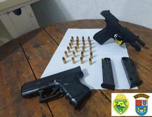 Denúncia de disparos durante discussão de família auxilia PM a apreender uma arma de fogo e encaminhar suspeito, em Pontal do Paraná (PR)