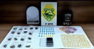 No Litoral do estado, PM dois rapazes e apreende mais de 250 porções de drogas