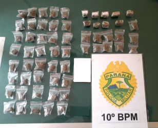 PM prende homem e apreende 60 porções de maconha em Califórnia (PR)