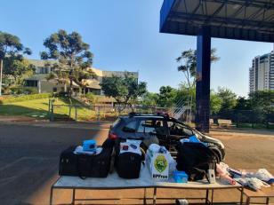 Policiais da fronteira apreendem R$ 25 mil em mercadoria contrabandeada na BR 277, no Oeste do Paraná