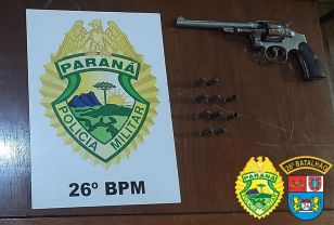 PM prende homem e apreende arma de fogo e munições em Reserva (PR)