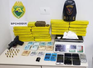 BPChoque apreende drogas e mais de R$ 10 mil em dinheiro em Paranaguá