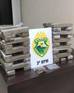 PM prende homem e apreende mais de 27 quilos de maconha em Pato Branco (PR)