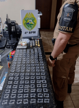 Polícia Militar prende casal com cocaína em Paiçandu, no norte do estado