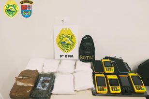 PM localiza oito quilos de pasta base de cocaína e prende dois em Paranaguá