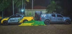 PM apreende 510 kg de maconha em Planaltina do Paraná.