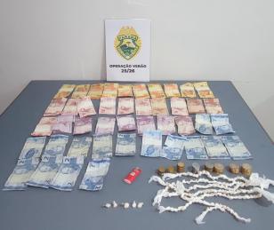 apreensão de drogas e dinheiro em guaratuba