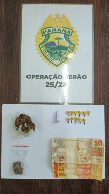 PMPR prende indivíduo por tráfico de drogas.