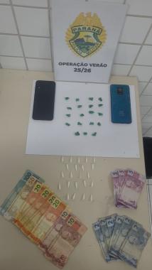 PMPR prende homem e apreende menor por tráfico de drogas em Matinhos