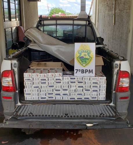 Aproximadamente 80 pacotes de cigarro são apreendidos pela PM na Cidade Gaúcha