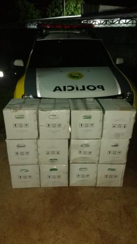 Durante patrulhamento, PM apreende carro carregado com venenos contrabandeados no Oeste do estado