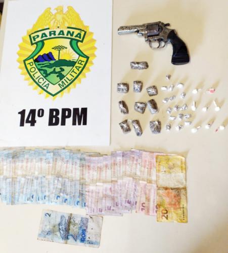 PM prende homem com arma de fogo e drogas em Foz do Iguaçu (PR)