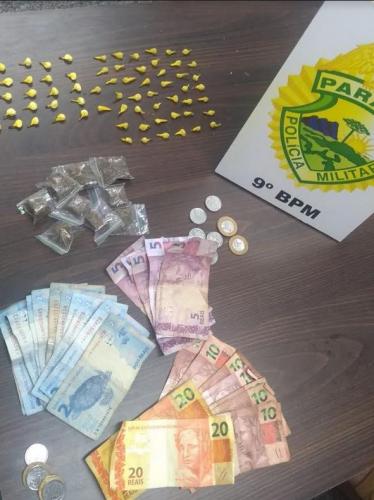 Mais de 70 porções de crack, cocaína e maconha são apreendidas pela PM em Matinhos, no Litoral do Paraná