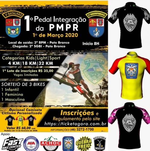 Estão abertas as inscrições para o 1º Pedal Integração de Pato Branco (PR)