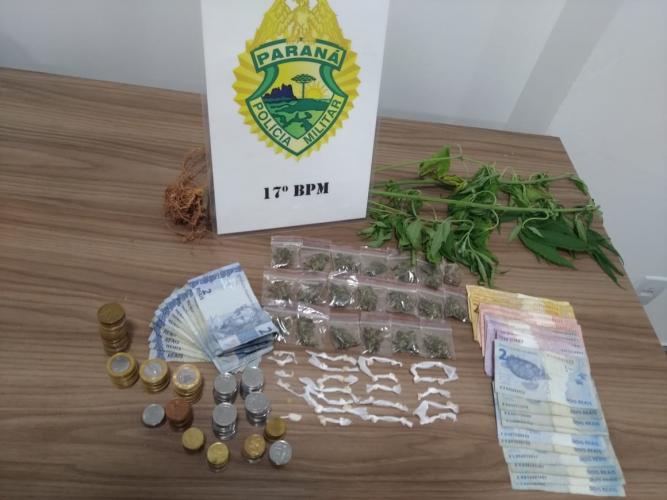Homem envolvido com a venda de drogas em Fazenda Rio Grande é preso pela PM