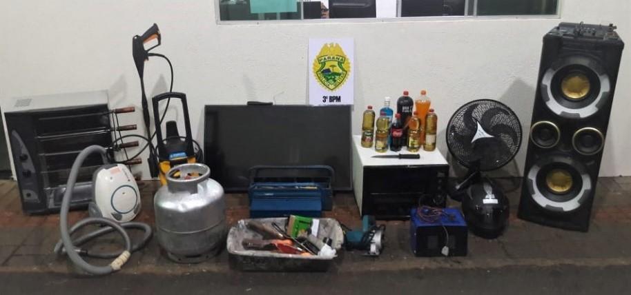 PM recupera objetos furtados e detém cinco pessoas no Sudoeste do estado