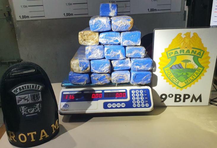 Após acompanhamento tático, PM encaminha adolescente e apreende quase 12 quilos de maconha em Paranaguá (PR)