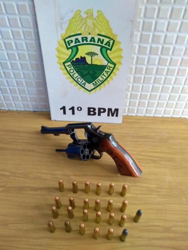 PM apreende arma de fogo em Campo Mourão (PR); proprietário é detido