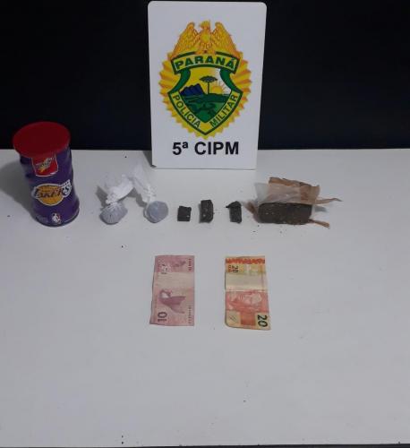 Em Cianorte (PR), PM prende três homens e apreende porções de maconha em situações distintas