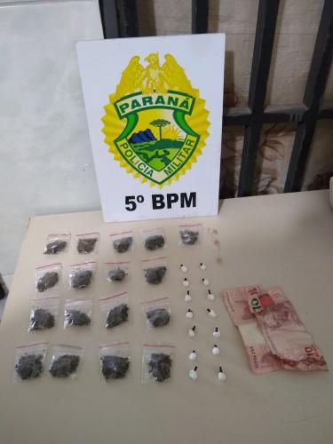 PM retira grande quantidade de drogas de circulação em Londrina (PR), em ações distintas