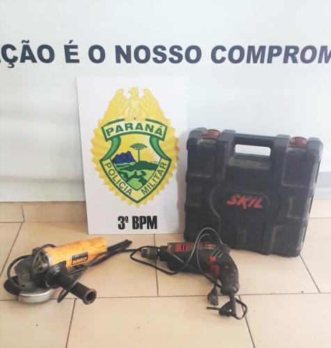 PM recupera máquinas furtadas em Pato Branco, no Sudoeste do estado