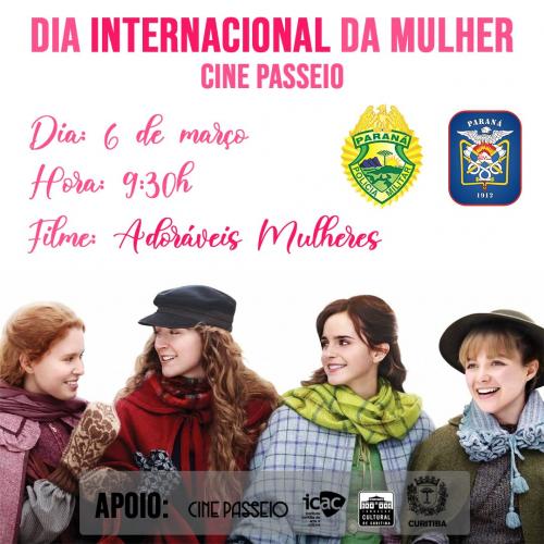 Polícia Militar do Paraná promove seção de cinema em comemoração ao Dia Internacional da Mulher em Curitiba