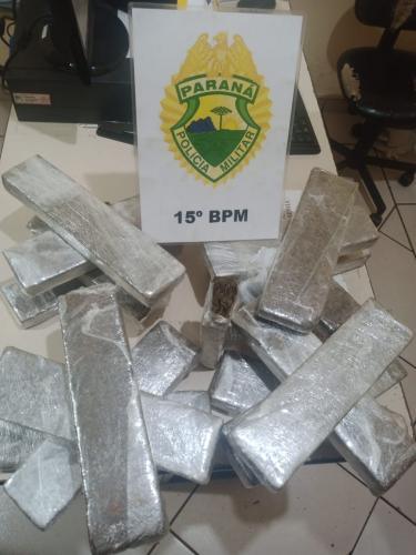 Policiais militares de Rolândia (PR) apreendem mais de 10 quilos de maconha em casa abandonada