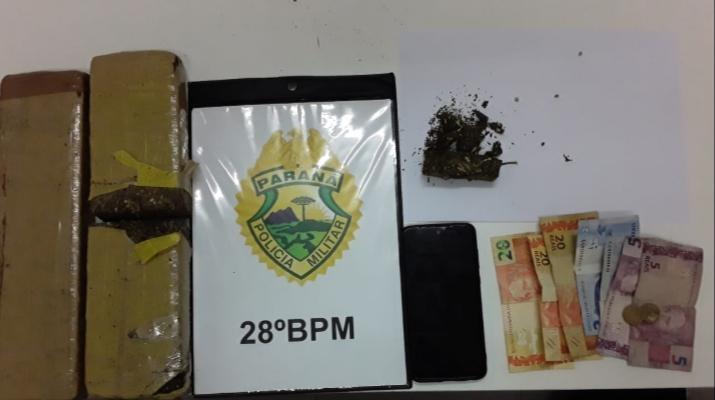 PM prende homem e apreende dois quilos de maconha na Lapa (PR)
