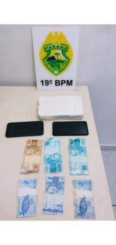 Batalhão da PM apreende cocaína e prende dupla no Oeste do estado