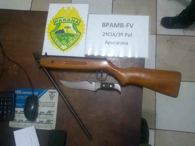 BPAmb-FV prende homem e apreende espingarda durante patrulhamento em Apucarana (PR)