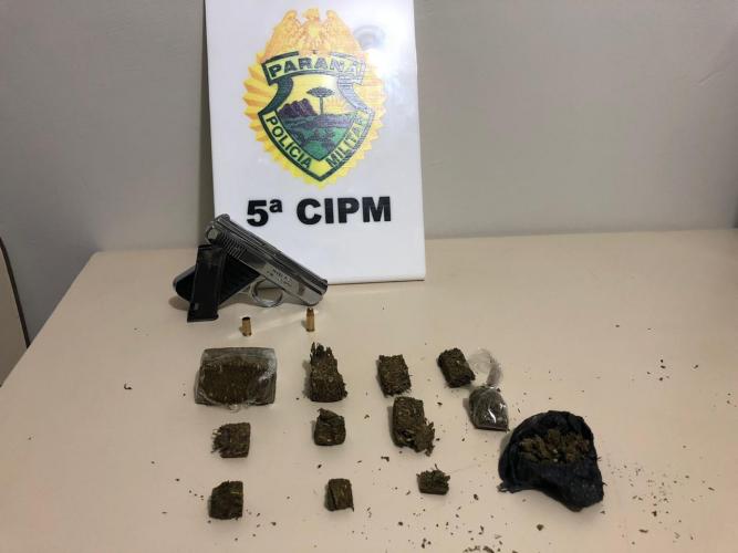 PM prende homem e apreende porções de maconha e arma de fogo em Cianorte (PR)