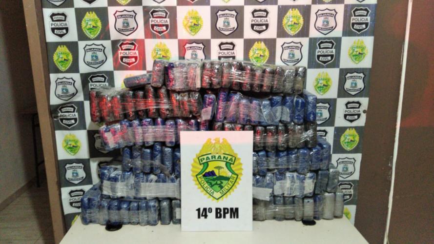 Mais de 90 quilos de maconha são apreendidos por policiais militares em Foz do Iguaçu (PR)