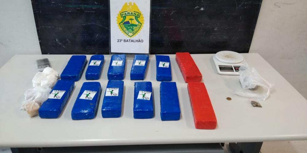 Na Capital do estado, PM prende homem e apreende mais de 6,6 quilos de drogas durante patrulhamento