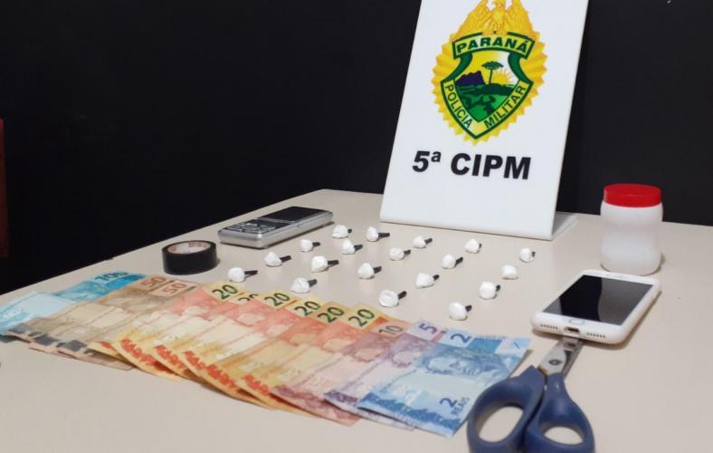 Homem envolvido com tráfico de drogas é preso pela PM em Cianorte (PR)