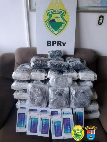 Celulares e roteadores contrabandeados são apreendidos durante fiscalização na divisa com o estado de São Paulo