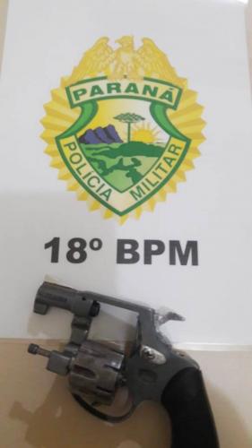 Equipe policial apreende revólver em Santo Antônio do Paraíso, no Norte do estado