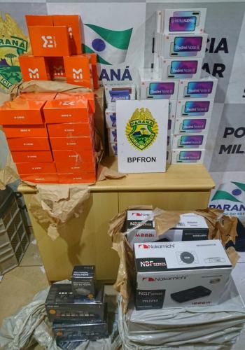 BPFron apreende produtos contrabandeados em Céu Azul (PR), no Oeste do estado