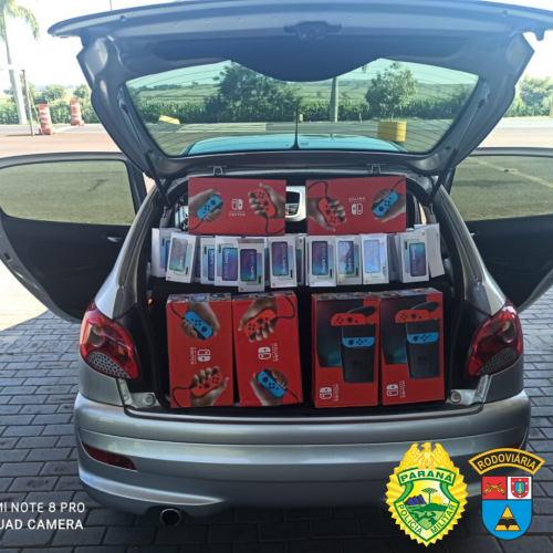 Polícia Rodoviária Estadual de Maringá apreende mais de R$ 70 mil em eletrônicos contrabandeados