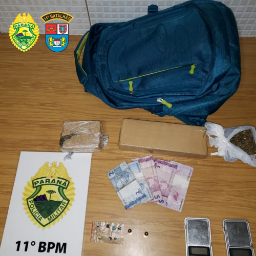 PM prende homem e apreende mais de um quilo de maconha e pontos de LSD no Noroeste do estado