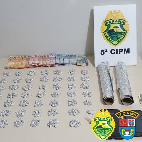 Em São Tomé (PR), PM prende quatro pessoas e apreende 468 pedras de crack