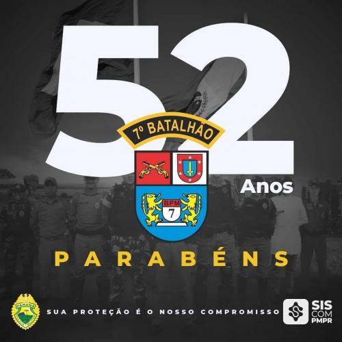 Batalhão da Polícia Militar do Noroeste do estado comemora 52 anos de criação